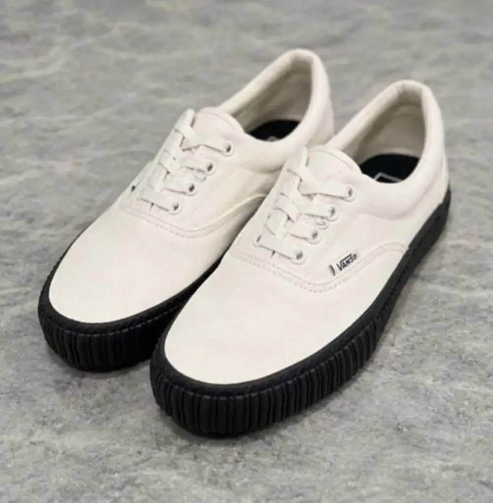 Vans Authentic Creeper Off White and Black Canvas Shoes